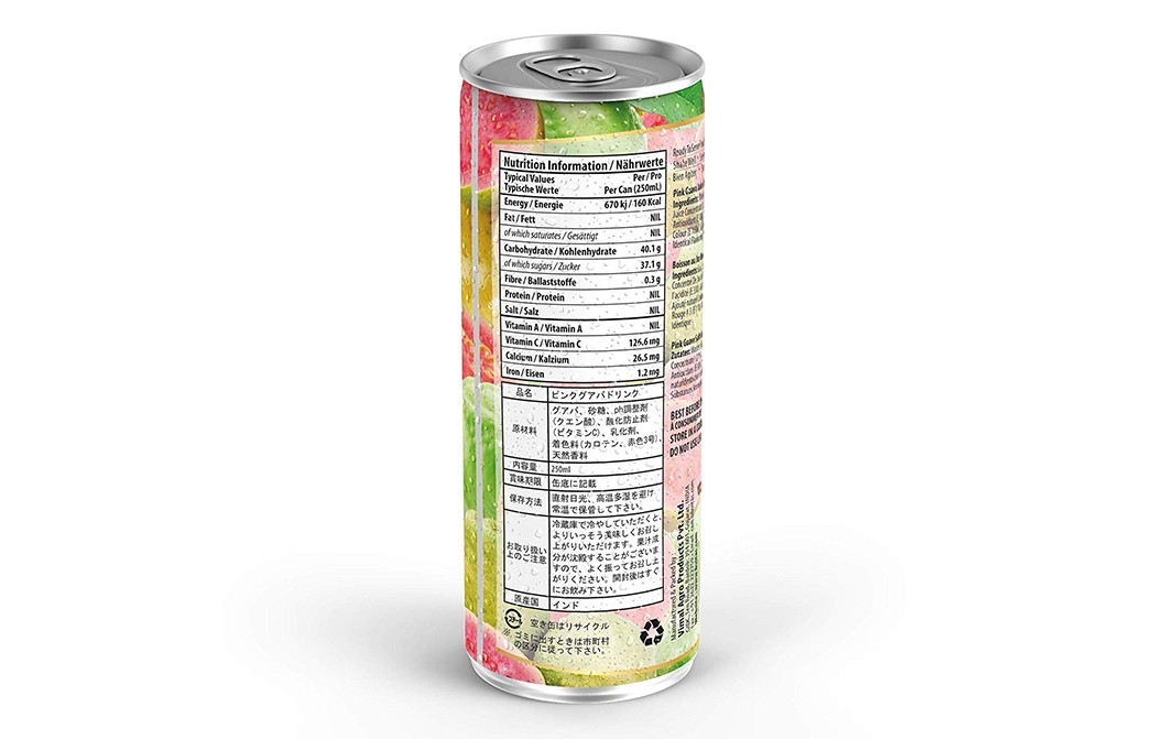Bvitas Juice Drink Pink Guava    Can  250 millilitre